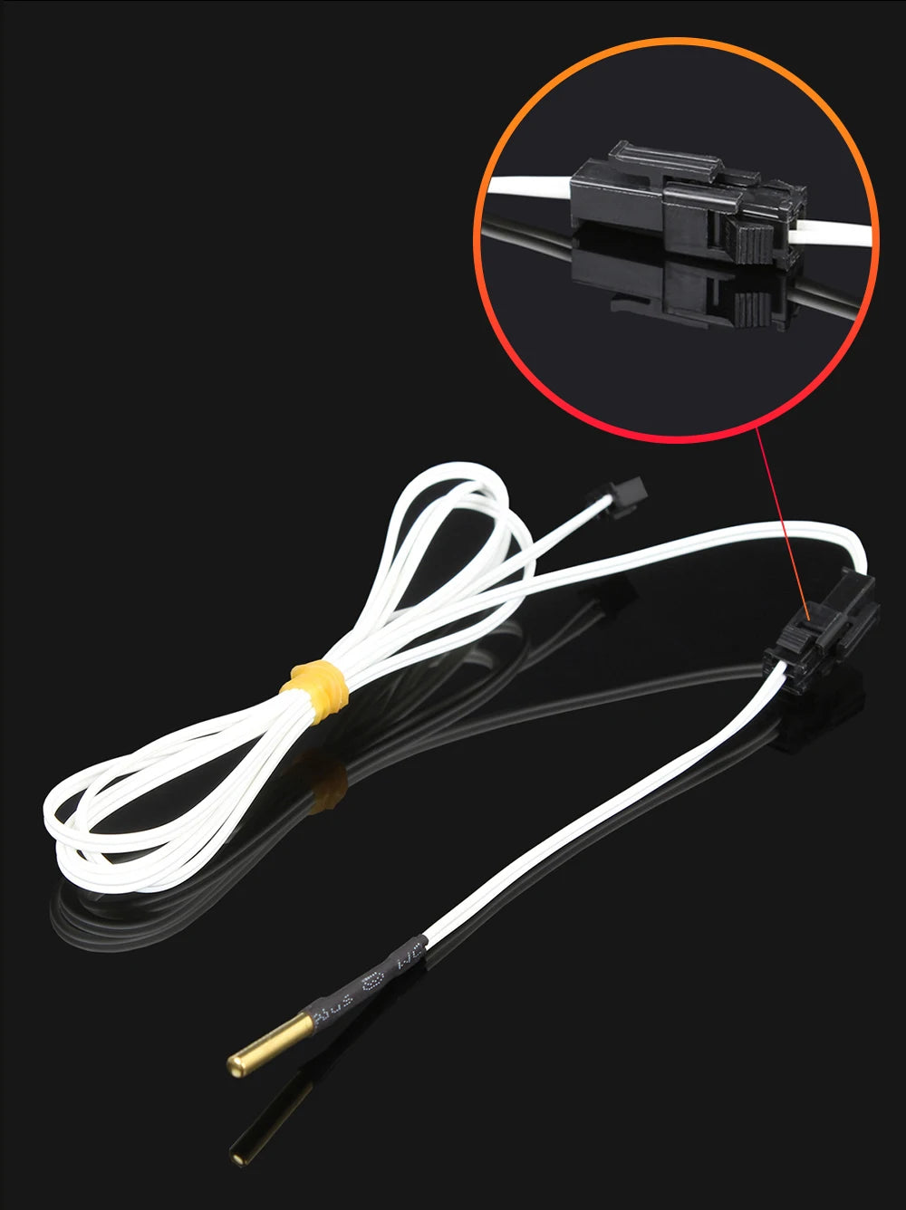 3DSWAY 3D Printer Parts HT-NTC 100K ohm B3950 Thermistor Cartridge Sensor with SM Plug High Temperature for E3D V6 PT100 Hotend