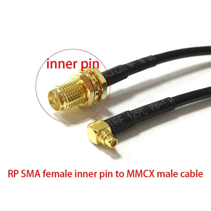 RP SMA Female Switch MMCX Male Right Angle Pigtail Cable RG316 RG174 RG178 15cm 6" Wholesale Fast Ship