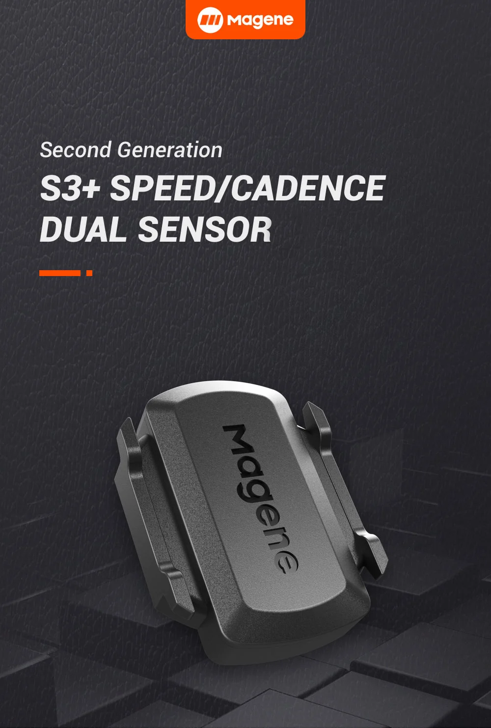 Magene S3+ Speed Cadence Sensor ANT Bluetooth Computer Speedmeter Dual Sensor Bike Accessories Compatible with WahooOnelap Zwift