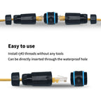 YXY IP68 RJ45 Outdoor CAT6 STP Waterproof Connector Nylon PA66 Rubber Ring Material