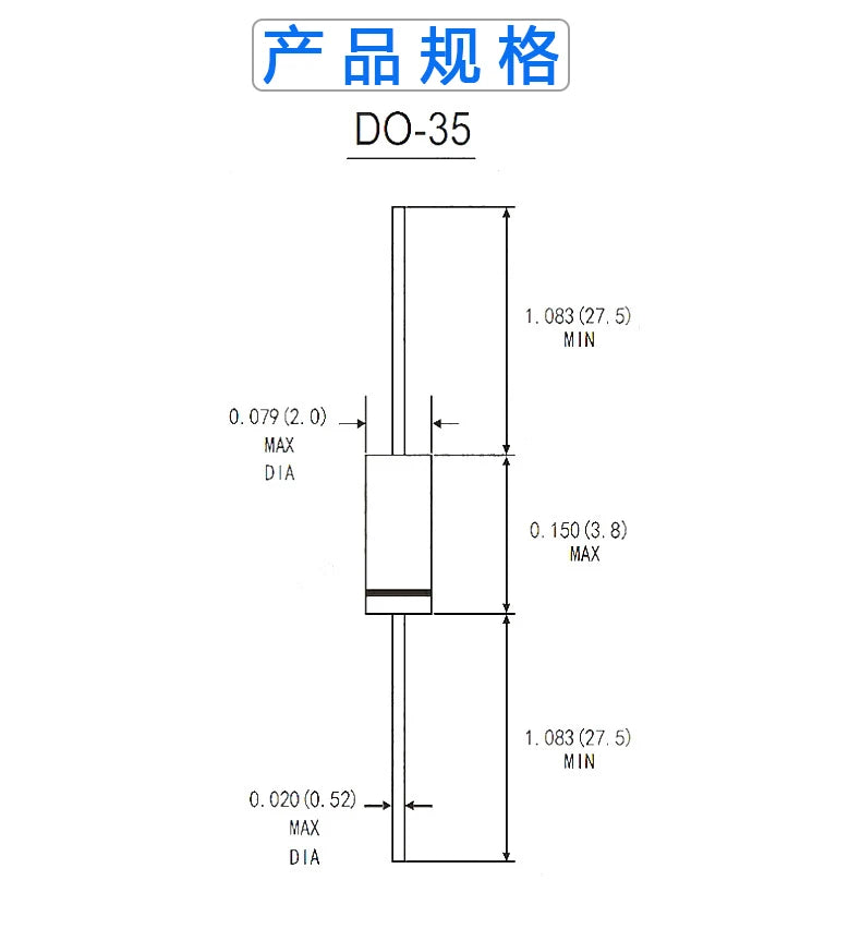 50pcs Zener Diode New Original 1N4734A 1N4734 1N4735A 1N4735 DO-41 1N4728-1N4755 3.6V--43V 1W 5v6 6v2 5.6v 6.2v