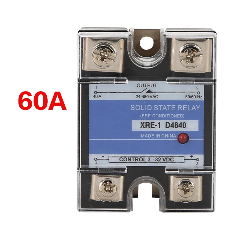 10A~150A Plastic Cover Solid State Relay DA DD AA Single Phase DC Control AC 220V Relay To 3-32VDC SSR-10DA 25DA 40DA