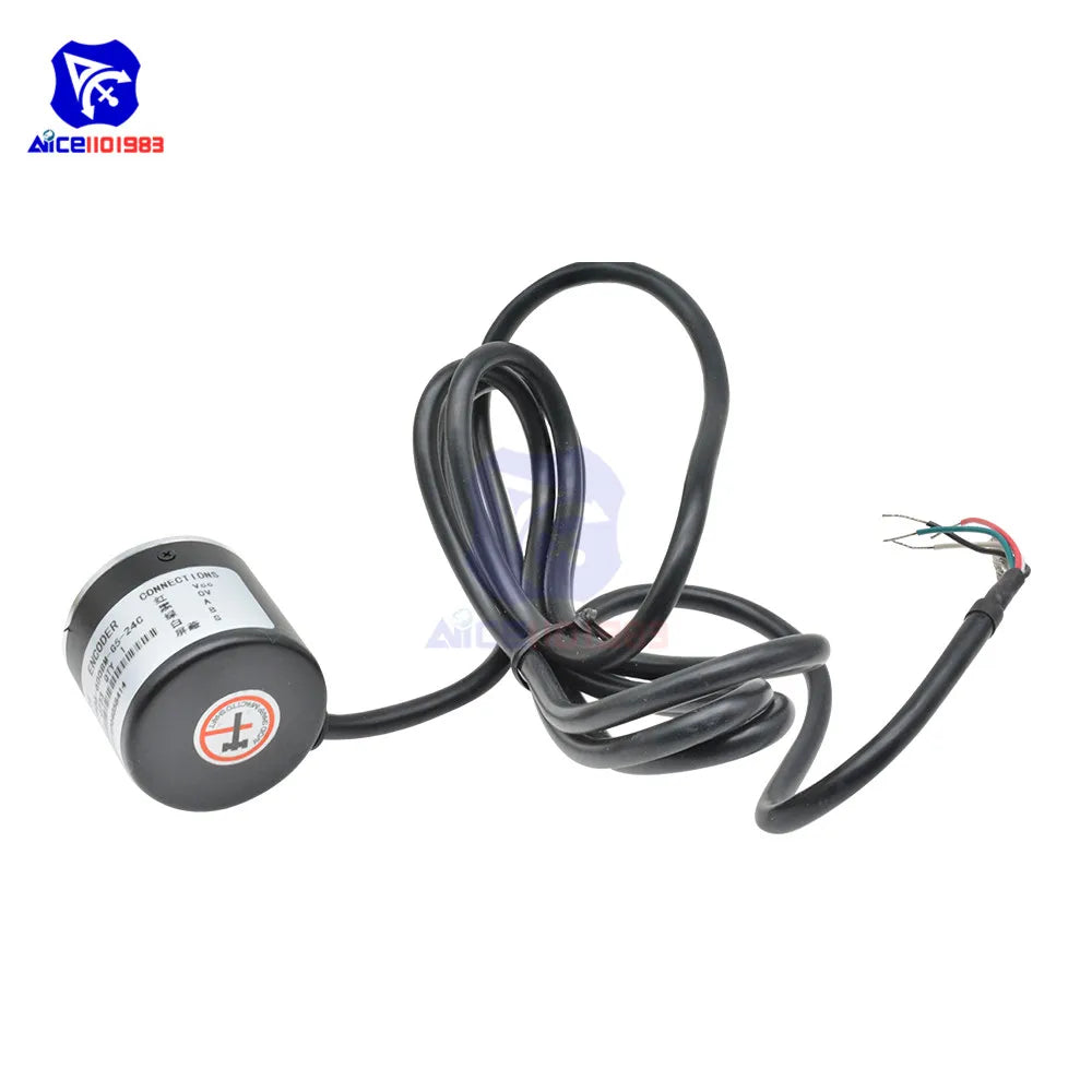 diymore Encoder 360 P/R / 600 P/R Photoelectric Incremental Rotary 5-24V AB Two Phases 6mm Shaft