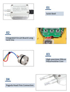 Differential Pressure Sensor 3kpa 5kpa 50pa 200pa Air Wind Pressure Differential Transmitter 4-20mA 0-10V Output QDX50D