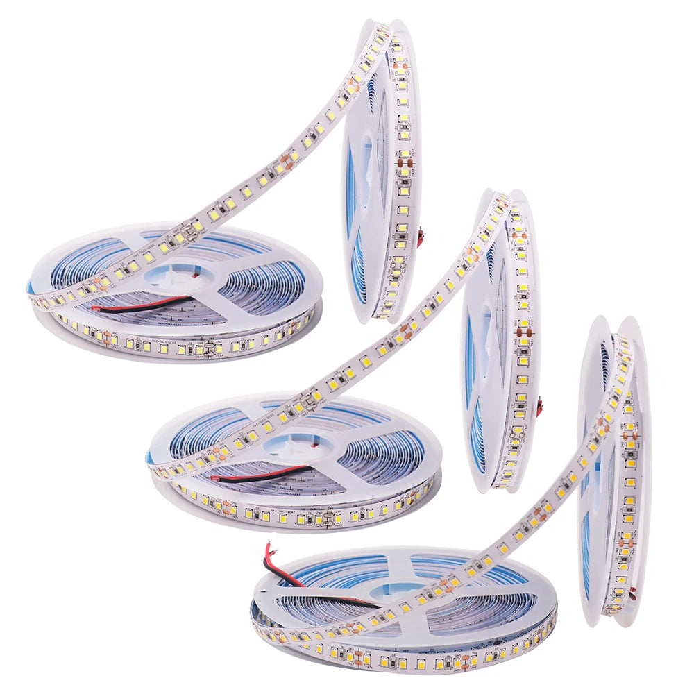 12V 24V LED Strip SMD 2835 Flexible LED Tape 5M 120 240 480Leds/m Waterproof Ribbon Diode Room Decor Warm Natural Cool White