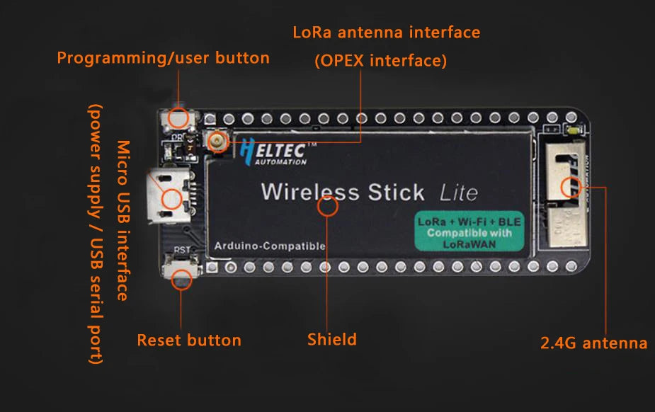 Support Meshtastic Mesh Network ESP32 SX1276 LoRa Development Board LoRAWAN WIFI BLE Development Board For Arduino With Antenna