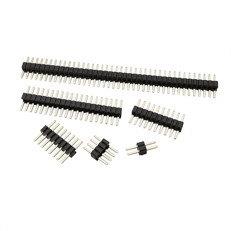 10Pcs 1.27 mm Single Row Male Female Plug Socket Breakaway PCB Board Pin Header Connector 1.27 Strip Pinheader 2P-50 Pin