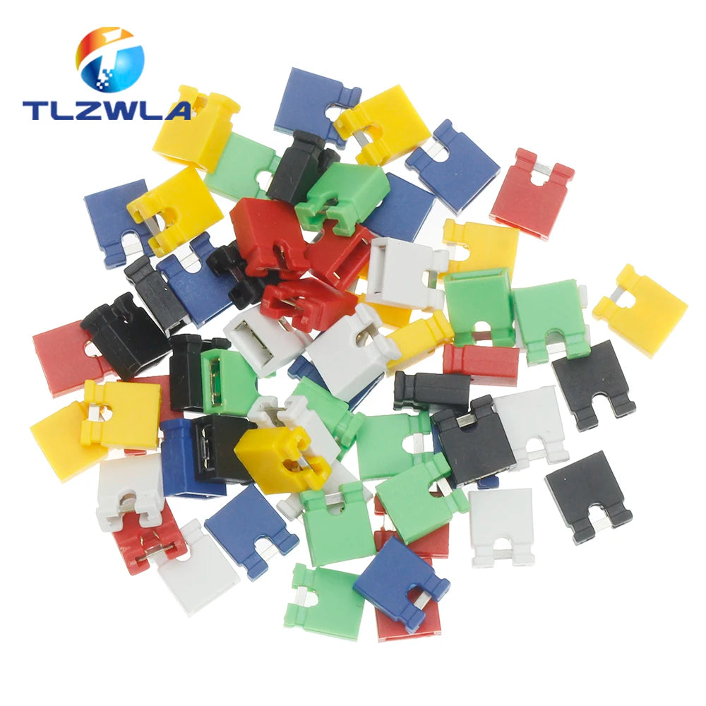 100PCS 2.54mm Jumper Cap Pin Header Jumper Blocks Connector For Circuit Board 2.54 Spacing