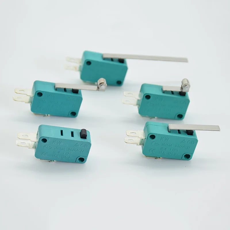 2pcs 28mm 52mm Arc Roller Lever Touch Switch green  Micro Limit Switches 16A 250V 125V NO+NC+COM  3 Pins SPDT Micro Switch