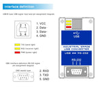 USB to 232 485 422 Industrial Grade Serial Converter 2 Port RS485 To USB Lightning Protection Support WIN7/8/10