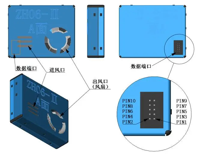 ZH07 ZH06 ZH06-I/II/III/VI PM2.5 Laser Dust Gas Sensor Module High Precision Air Quality Detection Serial Port PWM GP2Y1014AUVF