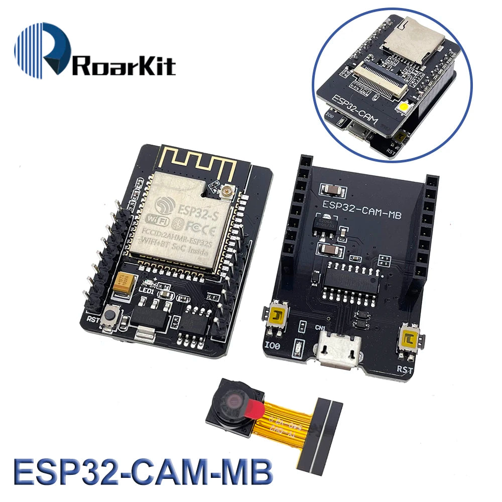 ESP32-CAM-MB ESP-32S WiFi Module Serial to WiFi Development Board 5V Bluetooth With OV3660 Camera Support Photo/Video Antenna