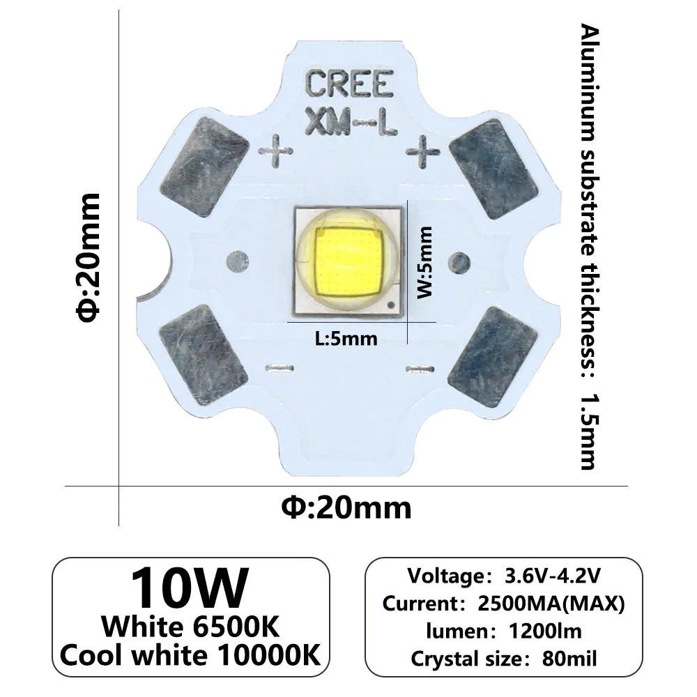 LED 3535 5050 1-3W 5-6W 10W 18W LED Light Emitter Diode For LED Flashlight Lamp Bead White 6500K 10000K