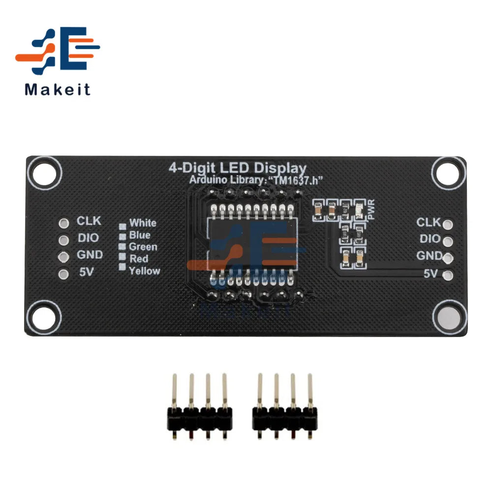 0.56 inch 0.56" TM1637 4-Digit 7 Segments Digital Tube Clock Module 4 Bits Double Dots LED Display Screen Board for Arduino