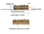 1Pcs Copper Terminal Wiring Distribution Box Grounding Brass Connection Row Zero Bar 4/5/6/7/8/10/12/15 Hole Zero Ground Row