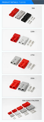 2/4/6PCS 50A 120A 175A 350A Battery Charging Connector 600V High Current Quick Power Plug for Electric Car Battery,Solar Cable