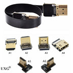 FPV Micro Mini HDMI-compat 90 Degree Connector FPC Flexible Flat HD Ribbon Cable FFC Pitch 20pin For Drone Gopro DSLR Gimbal Kit