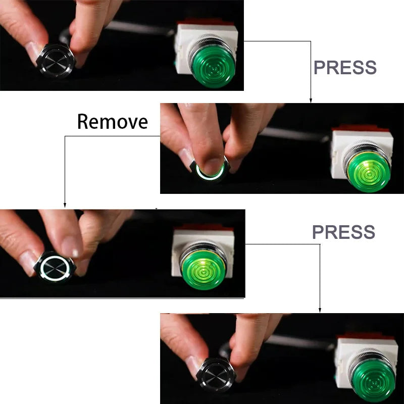 Push Button Switch Electric Waterproof Power 6v 12v Led Light Momentary on Off 8/10/12/16/19/22/25/30mm Micro Pressure Switches