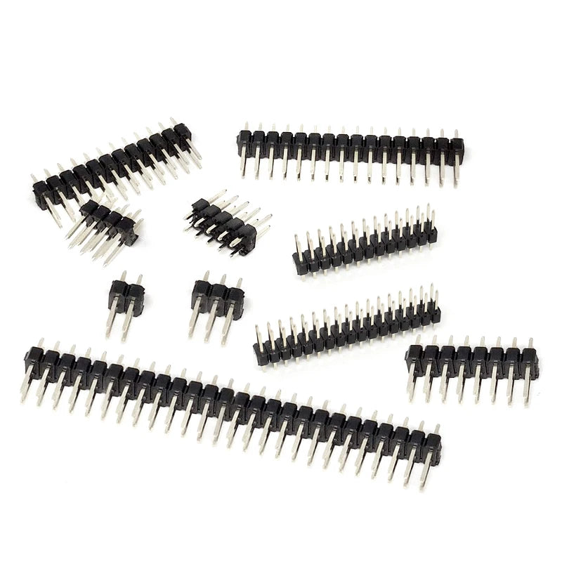 50/20/10Pcs 2.54mm Single Row Male 1/2*40P PCB Board Pin Header Connector Strip Pinheader 2/3/4/5/6/8/10/12/20/40Pin For Arduino