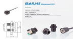 RJ45 CAT5E CAT6A Shield Waterproof RJ45 Ethernet IP67 Connector PCB Panel Mount With Pigtail Cable Outdoor Connector L = 0.3M