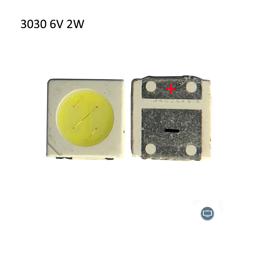50PCS 100PCS Biggest LED Chip LED Backlight  3030 6 V 2W 1W 3V 1.5W Cool White Cold White For LCD TV Repair
