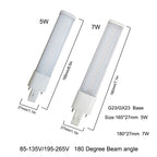 2pcs LED PL G23 GX23 3W4W5W7W Bulb Horizontal Side Plug Ceil CFL PL-S 7W 9W 13W Read Table Desk Lamp Replacement,Remove Ballast