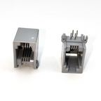 5/10Pcs RJ11 Telephone Socket 4P4C 6P4C 6P6C Plug Horizontal Right Angle 4 Pin/6 Pin Female Socket PCB Connector Gray