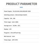 New Type Din Rail 2 Wire Weekly 7 Days Programmable Digital TIME SWITCH Relay Timer Control AC 220V 230V 12V 24V 48V 16A 30A