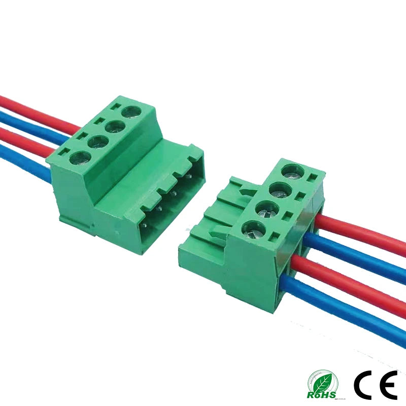 10pcs/sets Female Male Plug Aerial Butt Welding 2EDGRK 15EDGRK-5.08mm 2P-24P Plug-in Solder-free Wire Terminal Block Connector