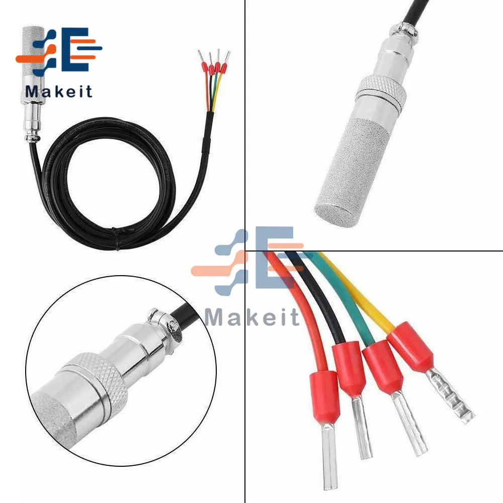 SHT10 SHT20 Sensor Probe Soil Temperature Humidity Sensor Agricultural Greenhouse Soil Moisture Sensor Dustproof Sensor Shell