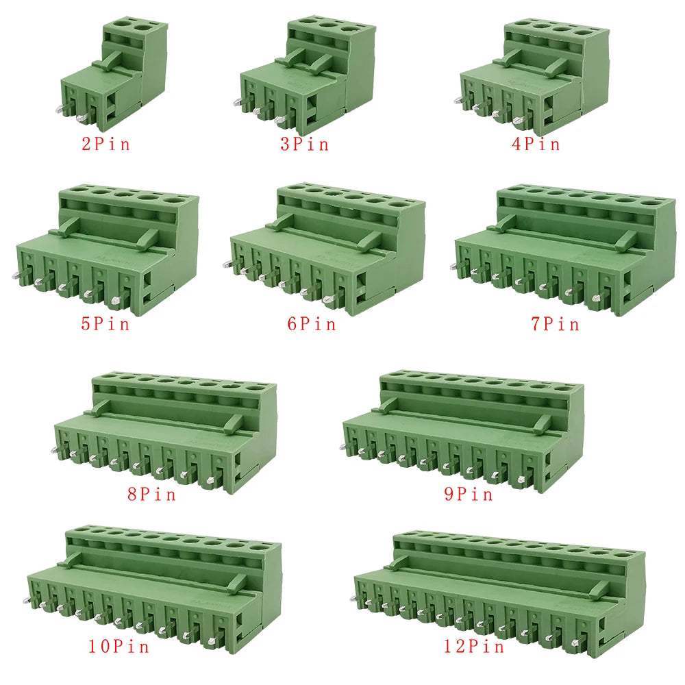10/5 Pairs Pitch 5.08mm Terminal Block Connector 2EDG 5.08mm 2-12 Pin Pcb Screw Connector Terminal Block 2EDG Socket PCB	Screw