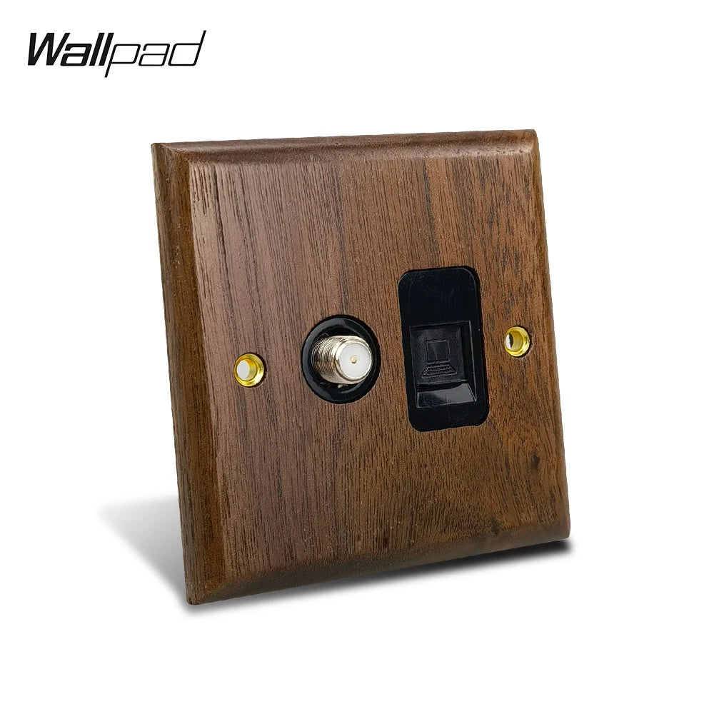 Toggle Wall Switch 1-4 Gang, Solid Wood Frame, EU French Wall Socket, Flush / Surface Mounting, Z6 Wallpad