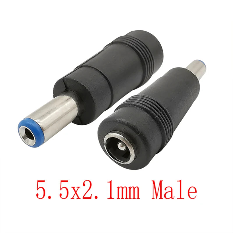 5Pcs DC Connectors 5.5x2.1mm Female to 5.5x2.5 5.5x1.7 6.0x4.4 6.3x3.0 4.8x1.7 4.0x1.7 3.5x1.35mm Male Laptop Power Plug Adapter