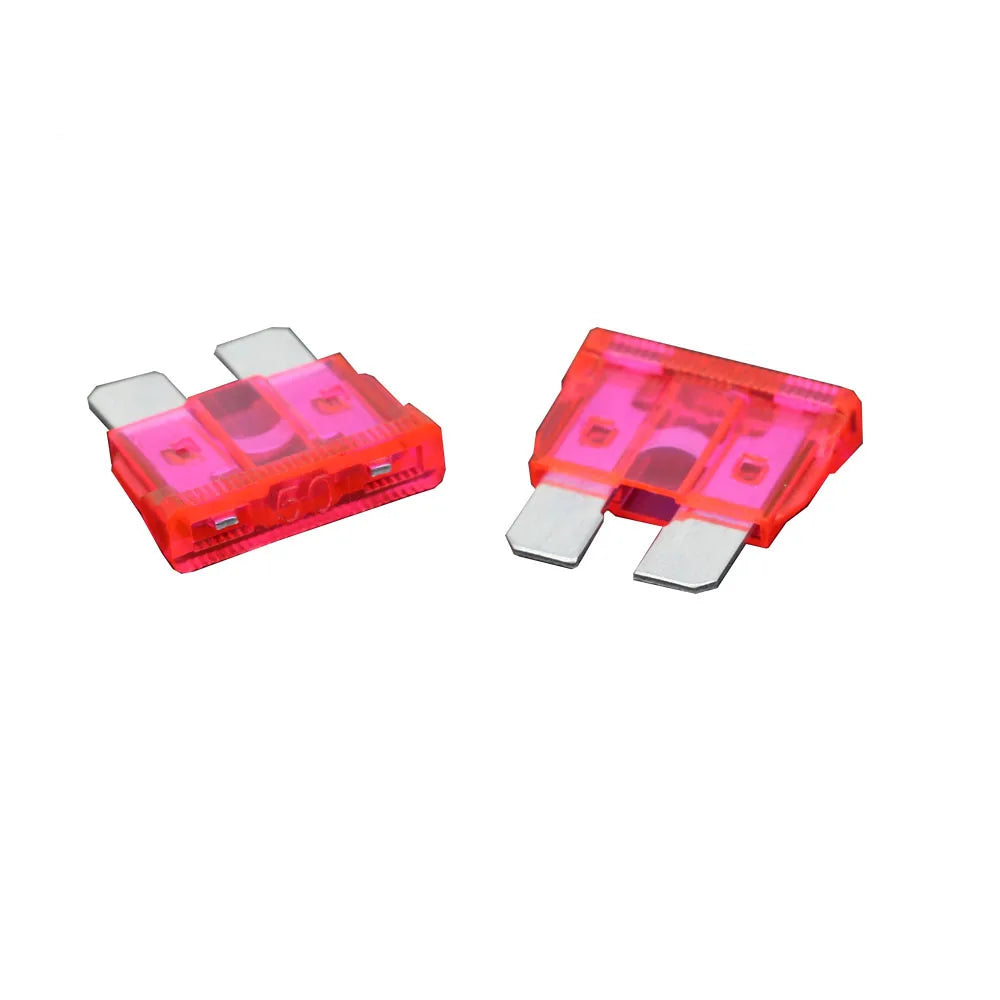 10PCS 50A Medium Size Auto Fuse, The Fuse Insurance Insert The Insurance of Xenon Lamp Piece Lights Fuse