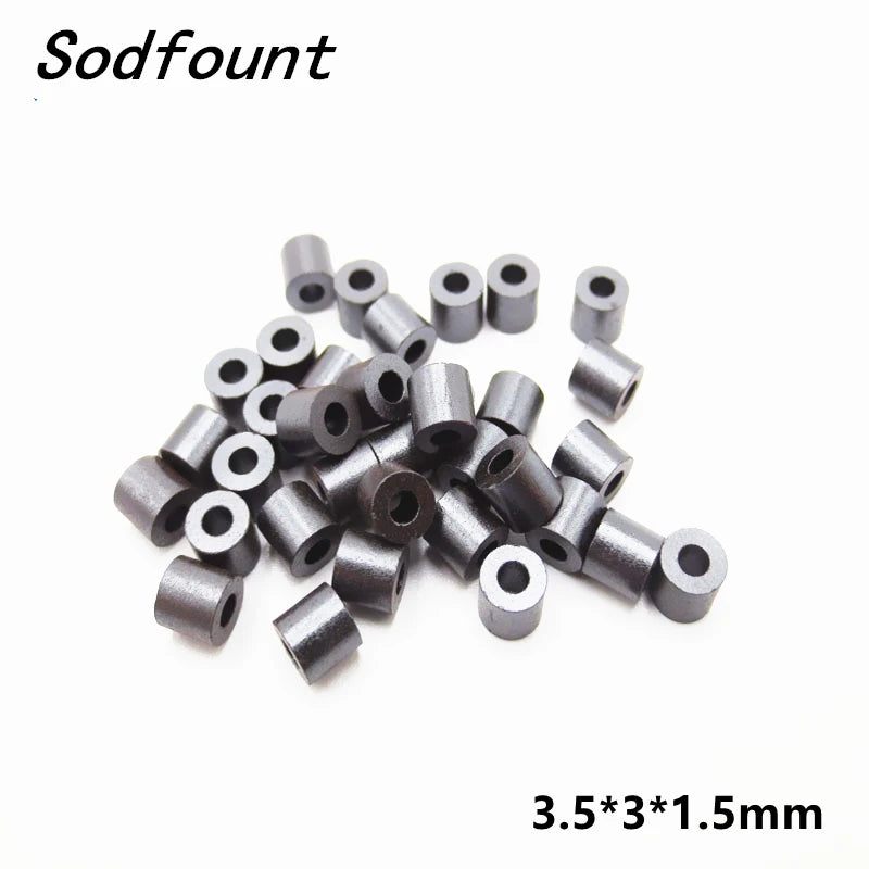 100pcs Hollow Ferrite  Hole Beads 3.5*3*1.5  4*2*2 mm anti-interference  Cores EMI Filter Ring Nickel Zinc  Through Flux