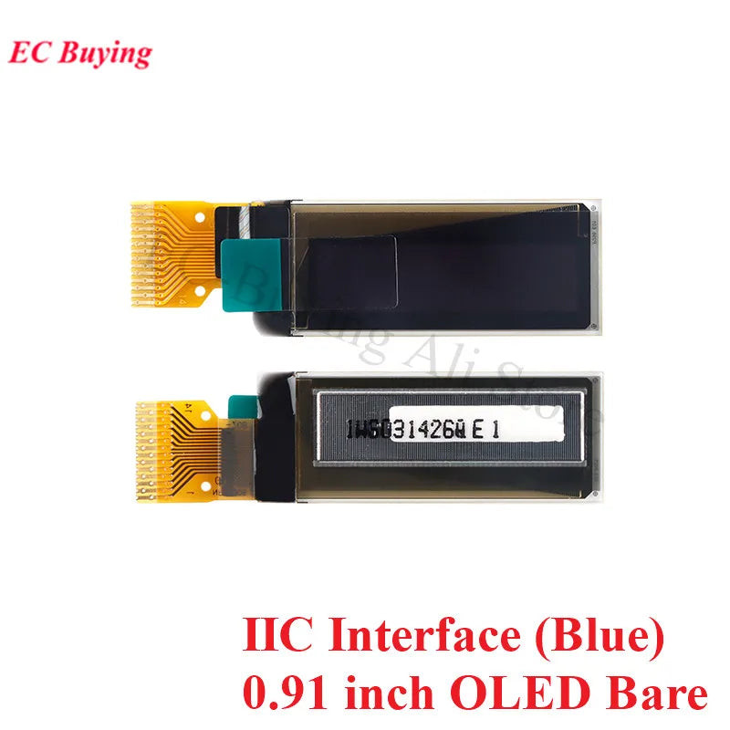 0.91 Inch OLED Module 0.91" Screen White/Blue/Yellow 128X32 LCD LED Display Module IIC I2C SPI Interface SSD1306 for Arduino
