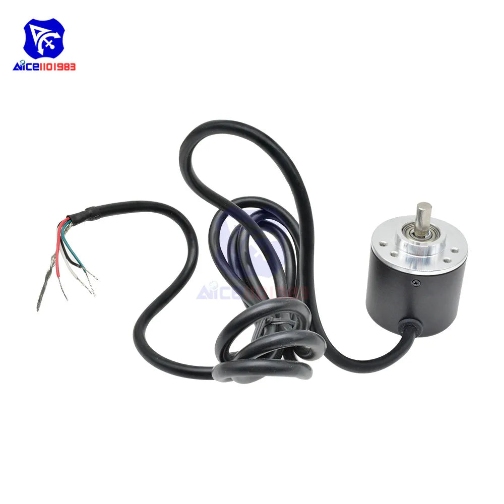 diymore Encoder 360 P/R / 600 P/R Photoelectric Incremental Rotary 5-24V AB Two Phases 6mm Shaft
