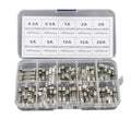 100Pcs Quick Blow Glass Tube Fuse Assorted Kits 5x20mm Fast-blow Fuses Set 0.2A-20A Electrical Circuit Protection