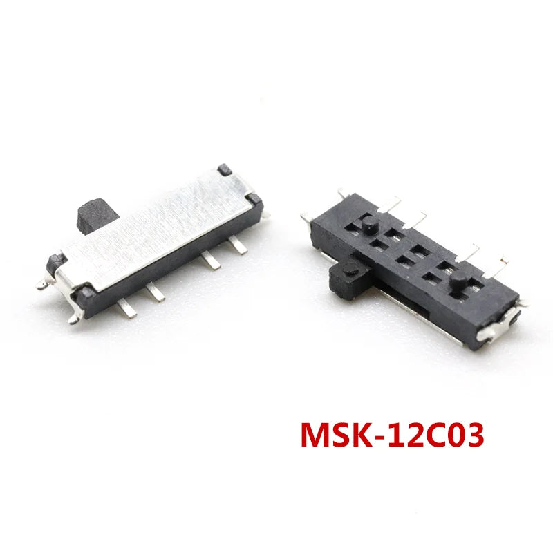 10PCS Slide Switch Micro-power Toggle Switch Single and Double-row Direct-inserted Horizontal Sliding Second Gear Third Gear