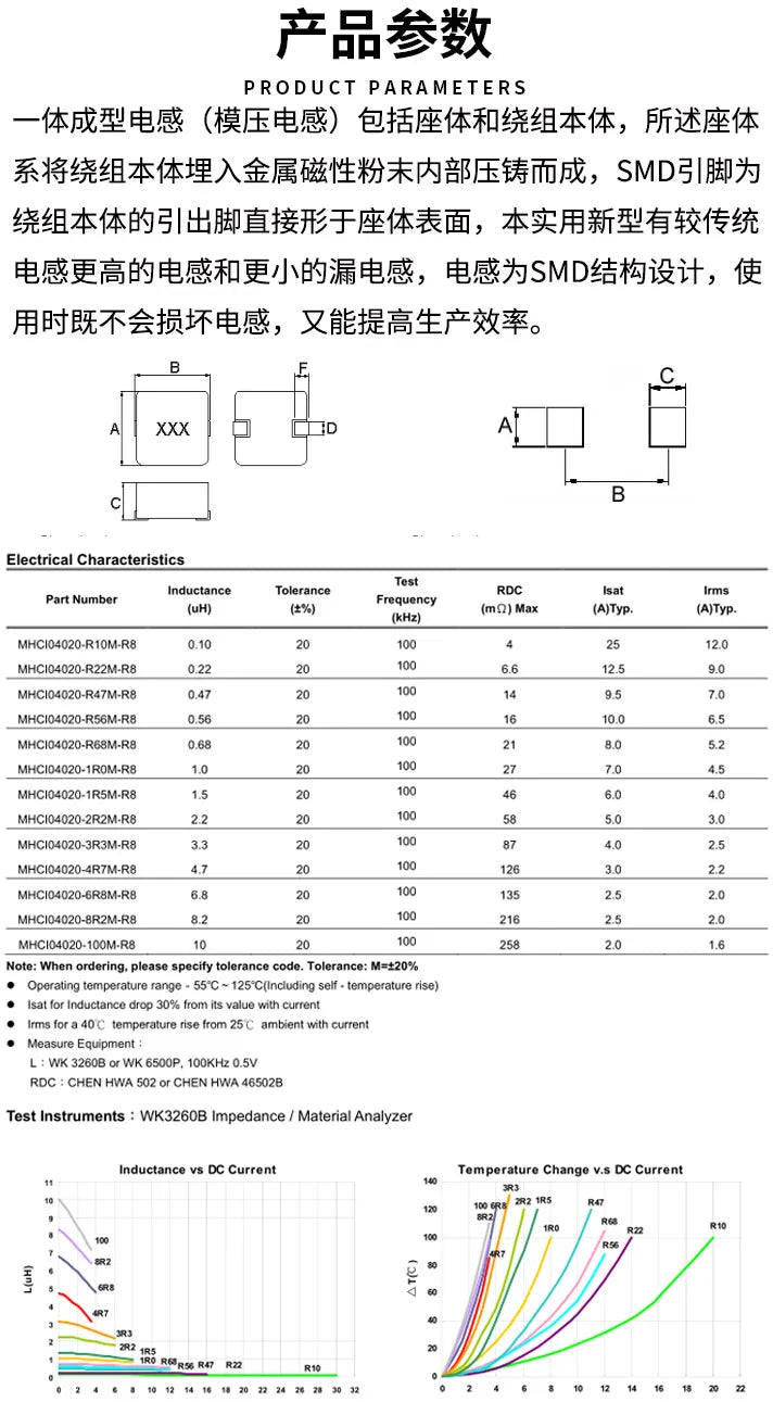 10pc SMD Molding Power Inductors 0420 0520 0630 0650 1040 1UH 2.2 3.3 4.7 6.8 UH 10UH 15UH 22UH 33UH 47UH 68UH 100UH 1R0 6R8 101