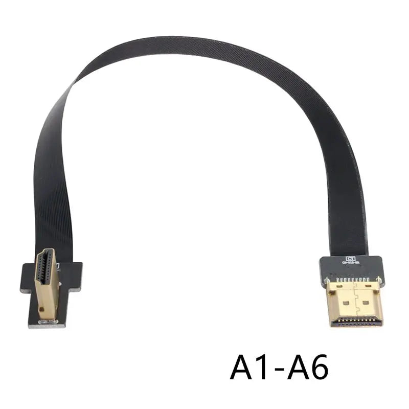FPV Micro Mini HDMI-compat 90 Degree Connector FPC Flexible Flat HD Ribbon Cable FFC Pitch 20pin For Drone Gopro DSLR Gimbal Kit