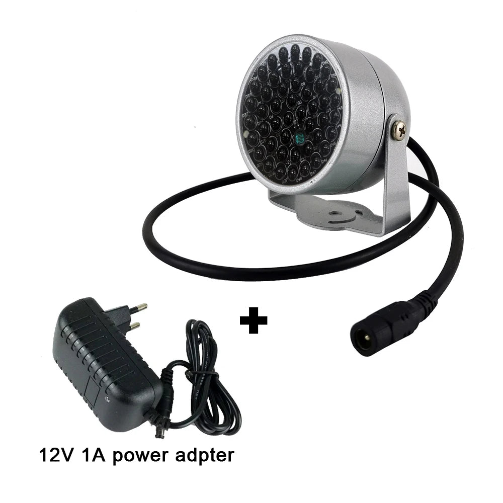 Mini Invisible Illuminator 940NM Infrared 90 Degree 48pcs LED IR Lights Waterproof Fill Light for CCTV Night Vision Surveillance