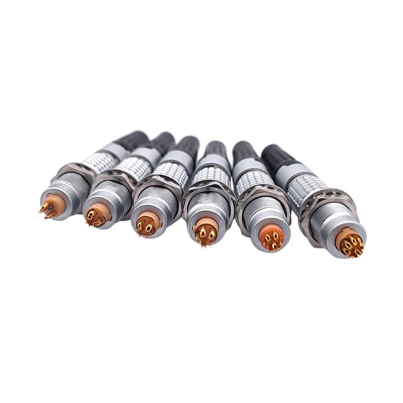 1Set 0B Connector 2 3 4 5 6 7 9 Pin FGG Plug For Sound Device Metal Circular  Plug Cable Connector EGG Socket