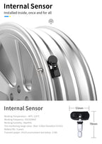 Car TPMS Cigarette Lighter Tire Pressure Monitoring System Alarm Tyre Air Pressure Meter Gauge Temperature Warning With 4 Sensor