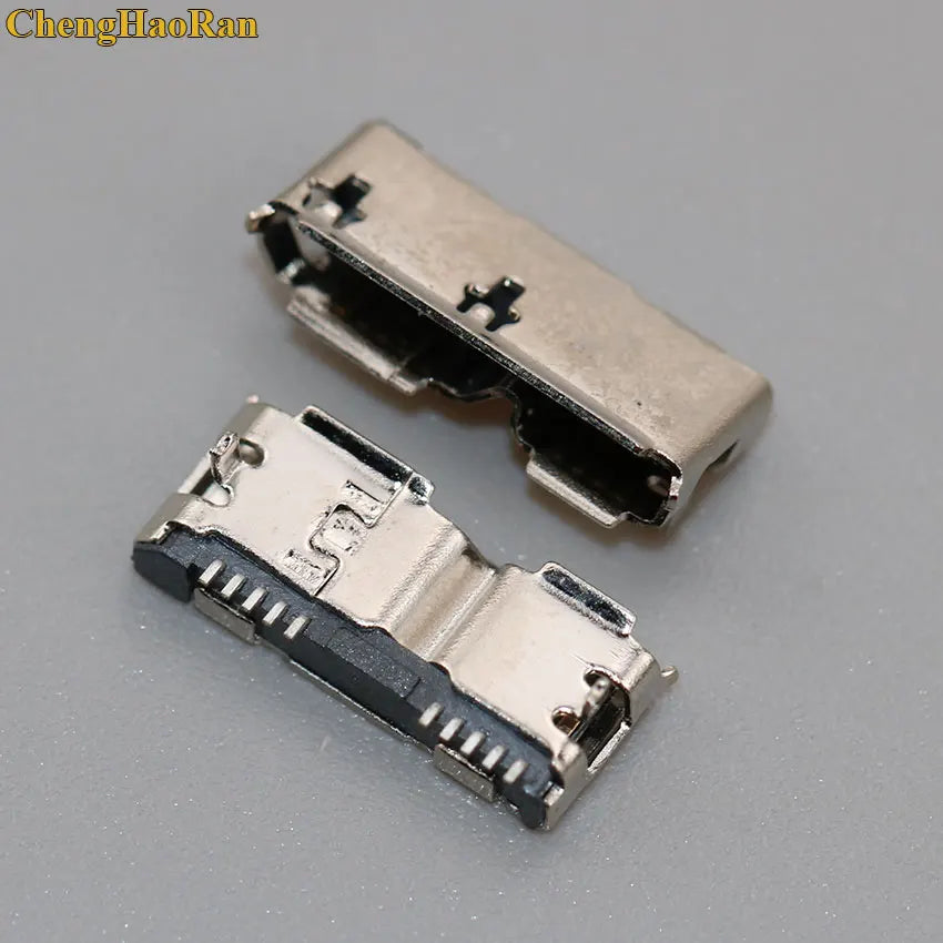 ChengHaoRan 1pcs Micro USB 3.0 Jack 10pin Female Sockect Tail Charging Port Mobile Hard Disk Interface Micro Connector
