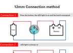 12/16/19/22mm Push Button Switch Oxidized Black Momentary Latching Fixed On Off Power Switch LED Light 3V 6V 12V 24V 220V