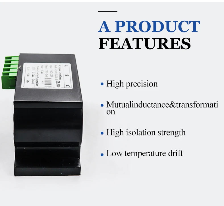 3 phase current transducer three phase current transmitter sensor 5A analog output 4-20mA/0-20mA/0-5V