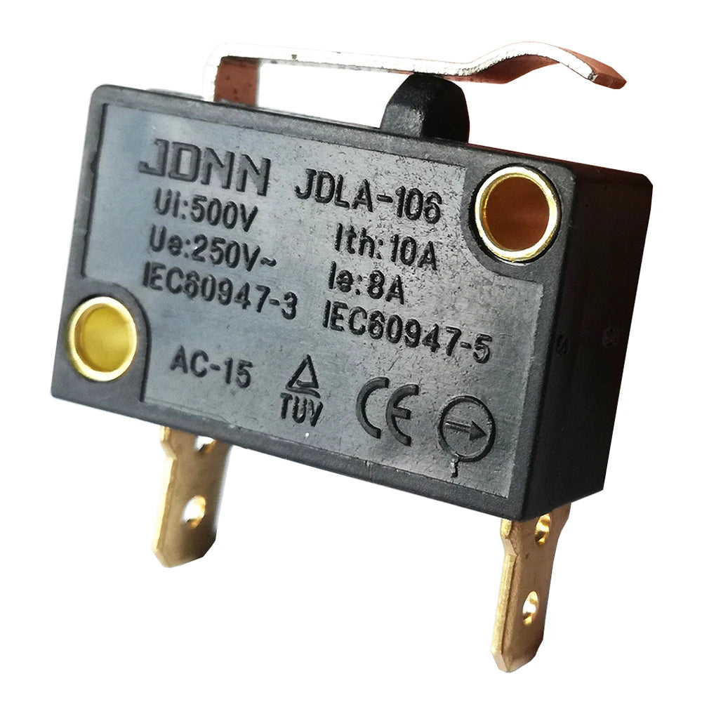 JDNN JDLA-106 Straight Long Lever Bend Long Arm Micro Switches Microswitch 80A 250V 2 Pins, 2-Pack