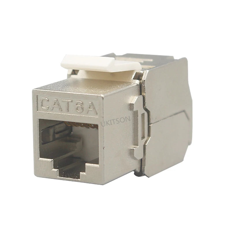 Keystone CAT 6A RJ45 Shielded FTP Zinc Alloy Slot CAT.6A Jack Modules CAT6A LAN Coupler Socket For 10GB Network