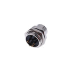 M12 Panel Back Mount Flange Socket Sensor Connector Waterproof Screw Threaded Coupling Male Female 3 4 5 8Pin M1216